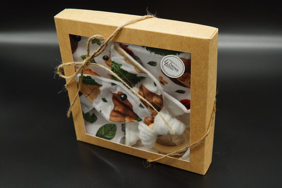 Čaukstošās austiņas un kvadrātiņa komplekts